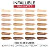 imageLOreal Paris K1828700 Infallible ProMatte Liquid Longwear Foundation Makeup 102 Shell Beige 1 Fl Oz114 Rich Chocolate