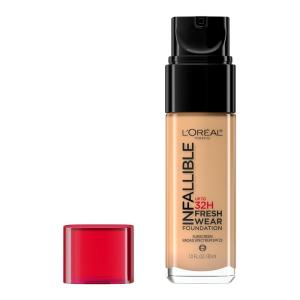 imageLOral Paris Makeup Infallible Up to 32 Hour Fresh Wear Lightweight Foundation 510 Hazelnut 1 Fl Oz Packaging May Vary455 Natural Buff