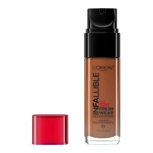 imageLOral Paris Makeup Infallible Up to 32 Hour Fresh Wear Lightweight Foundation 510 Hazelnut 1 Fl Oz Packaging May Vary520 Sienna