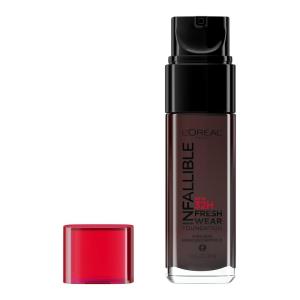imageLOral Paris Makeup Infallible Up to 32 Hour Fresh Wear Lightweight Foundation 510 Hazelnut 1 Fl Oz Packaging May Vary545 Ebony