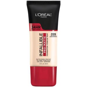 imageLOreal Paris K1828700 Infallible ProMatte Liquid Longwear Foundation Makeup 102 Shell Beige 1 Fl Oz099 True Porcelain