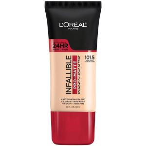 imageLOreal Paris K1828700 Infallible ProMatte Liquid Longwear Foundation Makeup 102 Shell Beige 1 Fl Oz1015 Ivory Buff