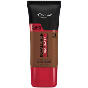 imageLOreal Paris K1828700 Infallible ProMatte Liquid Longwear Foundation Makeup 102 Shell Beige 1 Fl Oz115 Rich Ebony