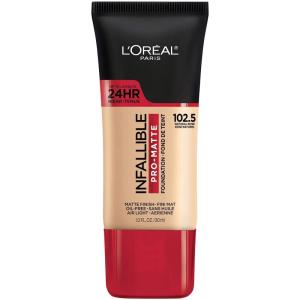 imageLOreal Paris K1828700 Infallible ProMatte Liquid Longwear Foundation Makeup 102 Shell Beige 1 Fl OzNatural Rose