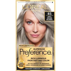 imageLOreal Paris Superior Preference Luminous FadeDefying Permanent Hair Color Hair Dye For Up to 9 Weeks of Radiance Medium Ash Brown 5A 1 Hair Dye Kit Pack of 28s Soft Silver Blonde