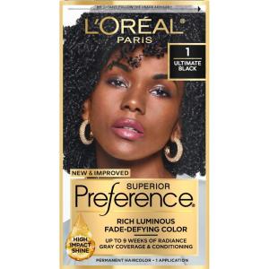 imageLOreal Paris Superior Preference Luminous FadeDefying Permanent Hair Color Hair Dye For Up to 9 Weeks of Radiance Medium Ash Brown 5A 1 Hair Dye Kit Pack of 210 Ultimate Black