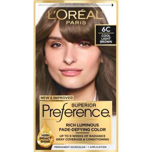 imageLOreal Paris Superior Preference Luminous FadeDefying Permanent Hair Color Hair Dye For Up to 9 Weeks of Radiance Medium Ash Brown 5A 1 Hair Dye Kit Pack of 26C Cool Light Brown