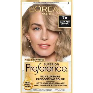 imageLOreal Paris Superior Preference Luminous FadeDefying Permanent Hair Color Hair Dye For Up to 9 Weeks of Radiance Medium Ash Brown 5A 1 Hair Dye Kit Pack of 27A Dark Ash Blonde