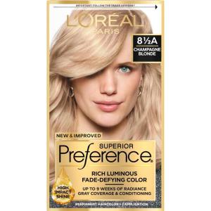 imageLOreal Paris Superior Preference Luminous FadeDefying Permanent Hair Color Hair Dye For Up to 9 Weeks of Radiance Medium Ash Brown 5A 1 Hair Dye Kit Pack of 285A Champagne Blonde