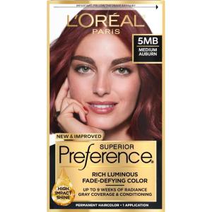 imageLOreal Paris Superior Preference Luminous FadeDefying Permanent Hair Color Hair Dye For Up to 9 Weeks of Radiance Medium Ash Brown 5A 1 Hair Dye Kit Pack of 25MB Medium Auburn