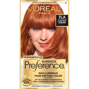 imageLOreal Paris Superior Preference Luminous FadeDefying Permanent Hair Color Hair Dye For Up to 9 Weeks of Radiance Medium Ash Brown 5A 1 Hair Dye Kit Pack of 27LA Lightest Auburn