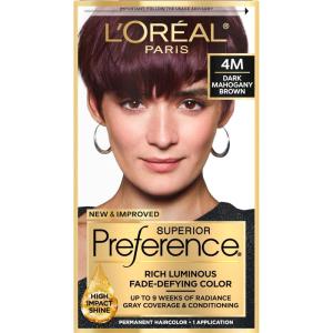 imageLOreal Paris Superior Preference Luminous FadeDefying Permanent Hair Color Hair Dye For Up to 9 Weeks of Radiance Medium Ash Brown 5A 1 Hair Dye Kit Pack of 24M Dark Mahogany Brown