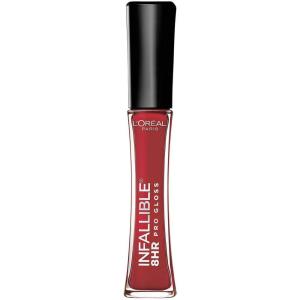 imageLOral Paris Makeup Infallible 8 Hour Hydrating Lip Gloss Sangria 021 Fl OzRebel Red