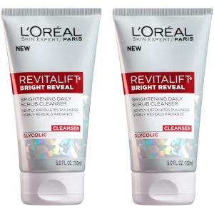 imageLOreal Paris Revitalift Bright Reveal AntiAging Facial Cleanser with Glycolic Acid 5 fl oz Pack of 2Unscented