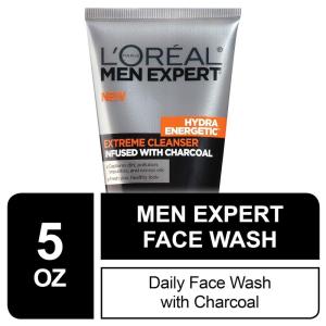imageLOreal Men Expert Hydra Energetic Facial Cleanser with Charcoal for Daily Face Washing Mens Face Wash Beard and Skincare for Men 5 fl OzLavender