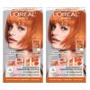 imageLOreal Paris Feria MultiFaceted Shimmering Permanent Hair Color 20 Black Leather Natural Black Pack of 1 Hair DyeC74 Copper Crave Intense Copper