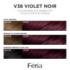 imageLOreal Paris Feria MultiFaceted Shimmering Permanent Hair Color 20 Black Leather Natural Black Pack of 1 Hair DyeV38 Violet Noir Intense Deep Violet