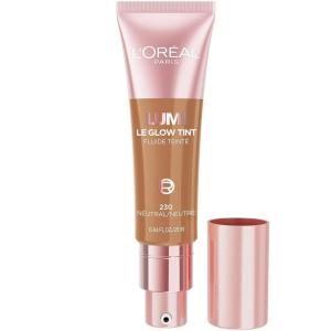 imageLOral Paris Lumi Le Glow Skin Tint Lightweight WaterBased Tinted Serum with FoundationLike Coverage Glow Illuminator Warm 220 085 Fl Oz230 Medium Neutral