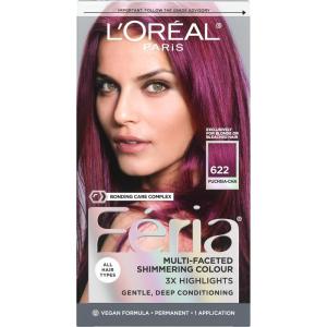 imageLOreal Paris Feria MultiFaceted Shimmering Permanent Hair Color 20 Black Leather Natural Black Pack of 1 Hair Dye622 Fuchsiacha