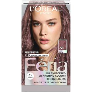 imageLOreal Paris Feria MultiFaceted Shimmering Permanent Hair Color 20 Black Leather Natural Black Pack of 1 Hair Dye721 Dusty Mauve