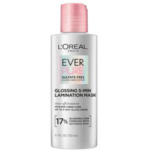 imageLOreal Paris Glossing Lamination Hair Mask with Glycolic Acid Hair Treatment for Lasting Shine and Smoothness for Dull Dry Hair EverPure 51 Fl Oz