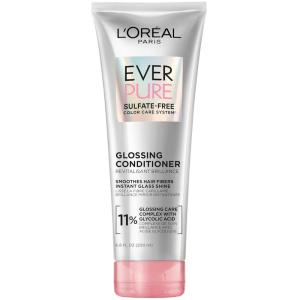 imageLOreal Paris Glossing Sulfate Free Conditioner with Glycolic Acid Hair Care for Lasting Shine and Smoothness for Dull Dry Hair EverPure 68 Fl Oz