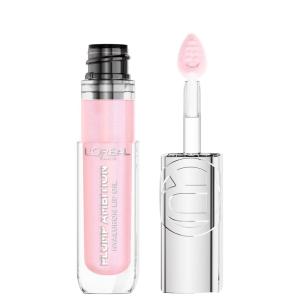 imageLOreal Paris Paradise Plump Ambition Hyaluron Lip Oil 24 HR Lip Care with Hyaluronic Acid Volumizing Lip Makeup with GlassLike Shine Worth It 601 016 Fl Oz101 Cristal Clear