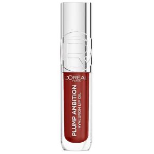 imageLOreal Paris Paradise Plump Ambition Hyaluron Lip Oil 24 HR Lip Care with Hyaluronic Acid Volumizing Lip Makeup with GlassLike Shine Worth It 601 016 Fl Oz485 Wine OClock