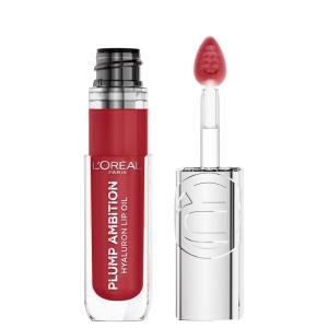 imageLOreal Paris Paradise Plump Ambition Hyaluron Lip Oil 24 HR Lip Care with Hyaluronic Acid Volumizing Lip Makeup with GlassLike Shine Worth It 601 016 Fl Oz390 Cherry Cherie