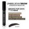 imageLOral Paris UnbelievaBrow Longwear Waterproof Tinted Brow Gel Smudgeresistant Transfer Proof Quick Drying Easy and quick application with precise brush Brunette 015 fl ozBlack