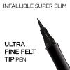 imageLOreal Paris Makeup Infallible Super Slim LongLasting Liquid Eyeliner UltraFine Felt Tip Quick Drying Formula Glides on Smoothly Black Pack of 1Brown