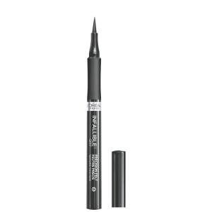 imageLOral Paris Cosmetics Infallible Grip Precision Felt Eyeliner Smudge Resistant Long Lasting Waterproof Eyeliner Black Black 003 fl ozGrey