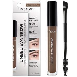 imageLOral Paris UnbelievaBrow Longwear Waterproof Tinted Brow Gel Smudgeresistant Transfer Proof Quick Drying Easy and quick application with precise brush Brunette 015 fl ozLight Brunette