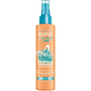 imageLOral Paris Elvive Dream Lengths Curls Refresh and Reshape leavein spray ParabenFree with Hyaluronic Acid and Castor Oil Best for wavy hair to coily hair 44 fl ozPomegranate