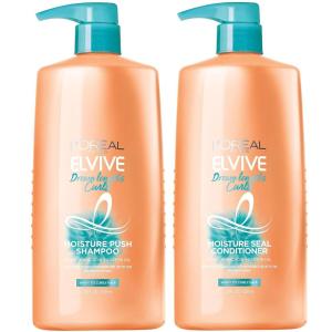imageLOreal Paris Elvive Dream Lengths Curls Shampoo and Conditioner 2PK ParabenFree with Hyaluronic Acid and Castor Oil Best for wavy hair to curly hair 1 kitShampoo  Conditioner set