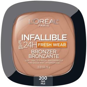 imageLOreal Paris Infallible Up to 24H Fresh Wear Soft Matte Longwear Bronzer Waterproof heatproof Transfer humidity and sweatproof Light 031 ozFair