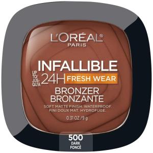 imageLOreal Paris Infallible Up to 24H Fresh Wear Soft Matte Longwear Bronzer Waterproof heatproof Transfer humidity and sweatproof Dark 031 oz