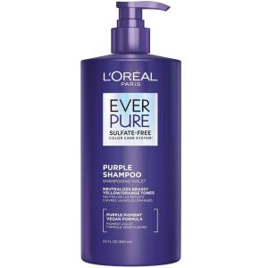 imageLOral Paris Sulfate Free Brass Toning Purple Shampoo for Blonde Bleached Silver or Brown Highlighted Hair EverPure 68 Fl Oz Packaging May Vary23 Fl Oz Pack of 1