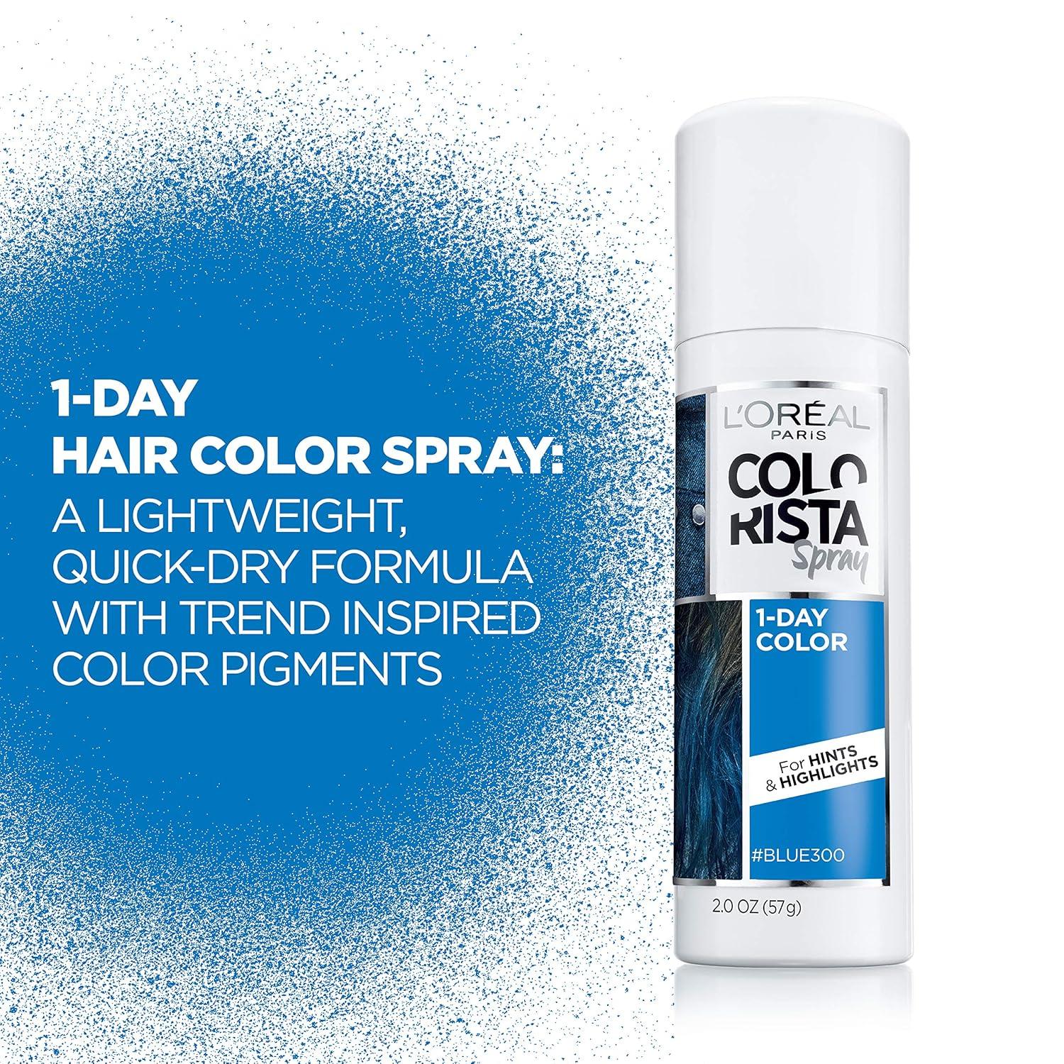 imageLOreal Paris Colorista 1Day Washable Temporary Hair Color Spray Coral Pink 2 OunceBlue