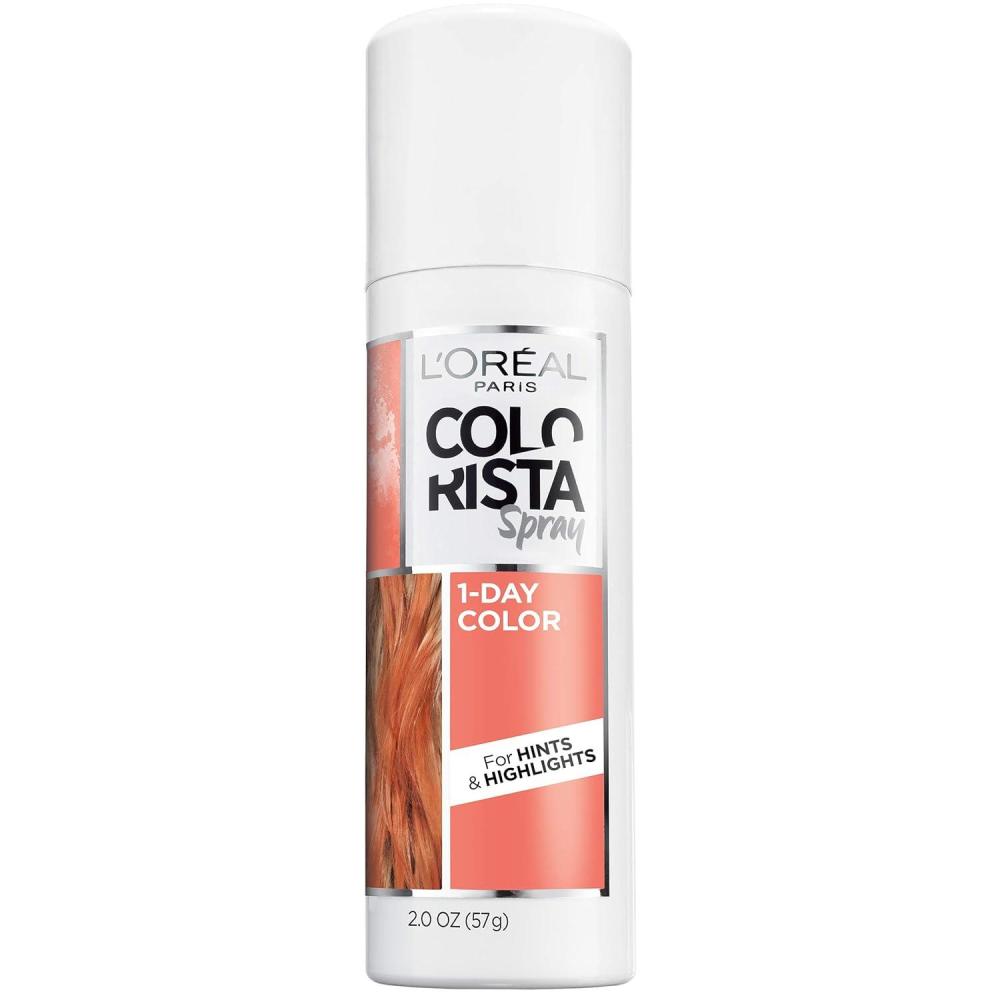 imageLOreal Paris Colorista 1Day Washable Temporary Hair Color Spray Coral Pink 2 OunceCoral Pink