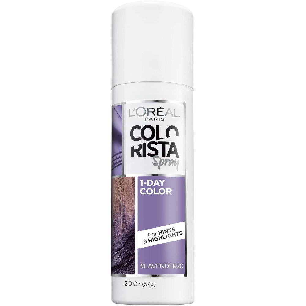 imageLOreal Paris Colorista 1Day Washable Temporary Hair Color Spray Coral Pink 2 OuncePastelavender