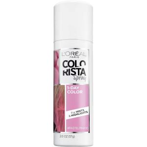imageLOreal Paris Colorista 1Day Washable Temporary Hair Color Spray Coral Pink 2 OuncePastel Pink
