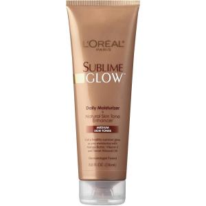 imageLOreal Paris Sublime Bronze Glow Daily Moisturizer and Natural Skin Tone Enhancer Medium Skin Tones 8 fl OzBrown