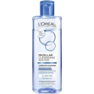 imageLOreal Paris Skincare Micellar Cleansing Water Complete Cleanser to Remove Makeup Gentle Cleanser Makeup Remover 135 Fl OzUnscented