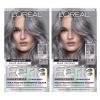 imageLOreal Paris Feria MultiFaceted Shimmering Permanent Hair Color 21 Starry Night Hair Dye Kit Pack of 2S1 Smokey Silver
