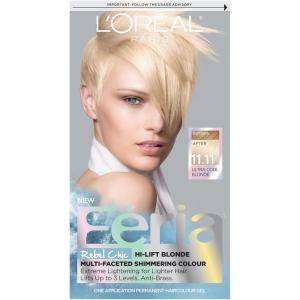 imageLOreal Paris Feria MultiFaceted Shimmering Permanent Hair Color 21 Starry Night Hair Dye Kit Pack of 21111 Icy Blonde Ultra Cool Blonde