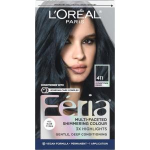 imageLOreal Paris Feria MultiFaceted Shimmering Permanent Hair Color 21 Starry Night Hair Dye Kit Pack of 2411 Downtown Denim