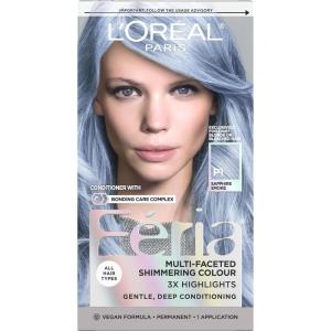imageLOreal Paris Feria MultiFaceted Shimmering Permanent Hair Color 21 Starry Night Hair Dye Kit Pack of 2P1 Saphire Smoke Smokey Blue