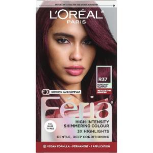imageLOreal Paris Feria MultiFaceted Shimmering Permanent Hair Color 21 Starry Night Hair Dye Kit Pack of 2R37 Blowout Burgundy Deep Burgundy