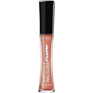 imageLOreal Paris Infallible Pro Gloss Plump Lip Gloss with Hyaluronic Acid Long Lasting Plumping Shine Lips Look Instantly Fuller and More Plump Sunlit Shimmer 021 fl ozLucid Glow